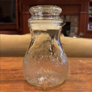 Vintage Hidden Valley Ranch Dressing Jar With Lid Classic Lettuce Pattern Cowboy